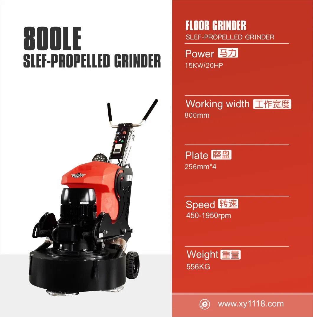 Automatic Walking Without Man Push Concrete Floor Grinder Polisher & Heavy-Duty Concrete Grinder